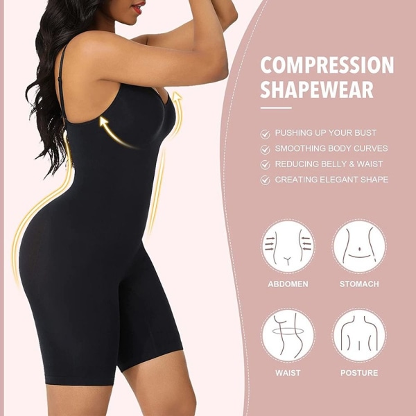 Body Shapewear Slimming Underkläder SVART 3XL black 3XL