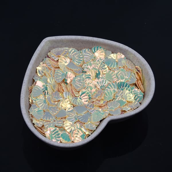 100g/Pakke Iridescent Shining Shell Shell Paljetter BLÅ BLÅ Blue