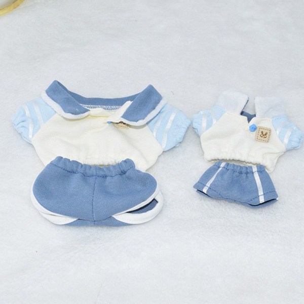 Dolls Lapel Hupparit Set Pusero Lyhyt SININEN 20CM 20CM blue 20cm-20cm