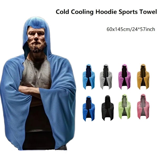 Nopeasti kuivuva Poncho Poncho kylpypyyhe MUSTA black