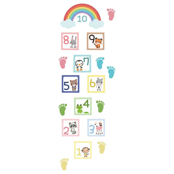 Hopscotch Game Floor Stickers 3 3 3