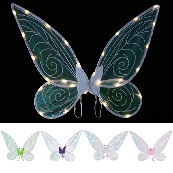 Fairy Wings LED Fjärilsvingar GRÖN green