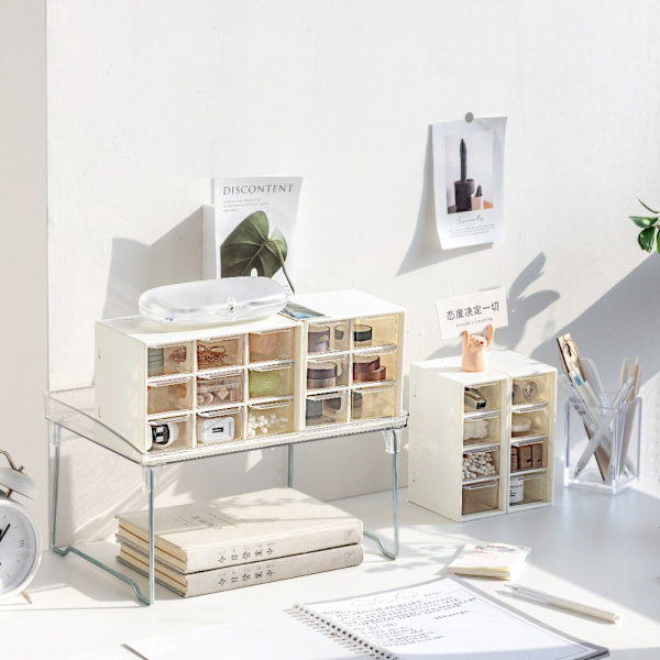 Opbevaringsboks Desktop Organizer 4 GRIDS HVID 4 GRIDS HVID 4 grids white