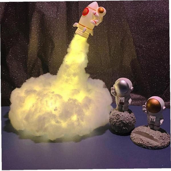 Rocket Lamp Astronaut Lamp USB LATAUS USB LATAUS USB Charging
