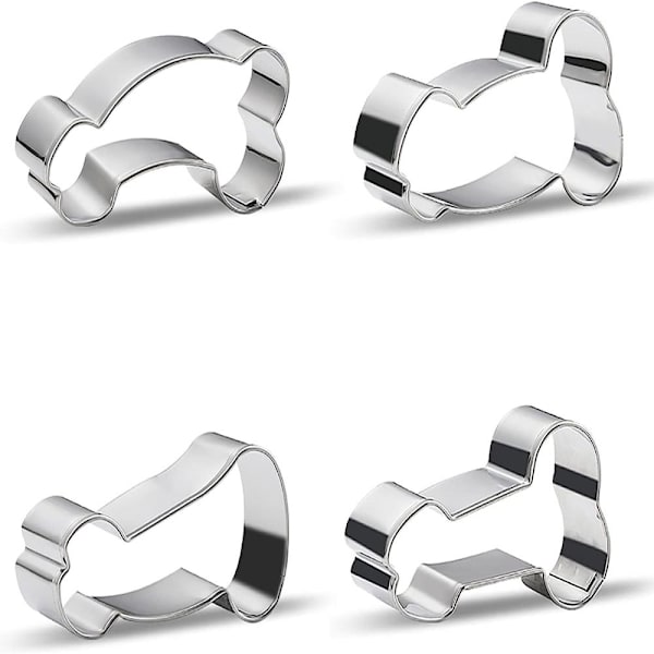4 stk Kiksforme i rustfrit stål Creative Cookie Cutters SET