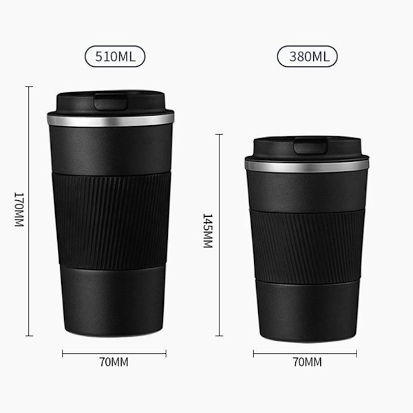 Kaffemugg Vakuumkolv SVART 380ML 380ML Black 380ML-380ML