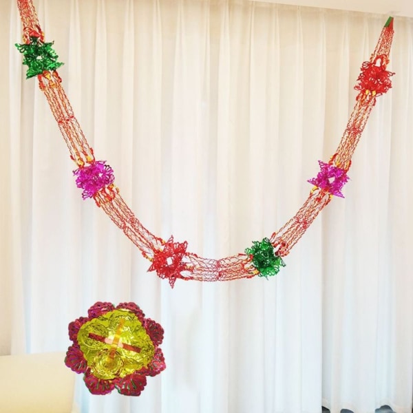 2/4/8 st metallfolie girland takkrans C-3M 2ST C-3M 2ST C-3m 2Pcs
