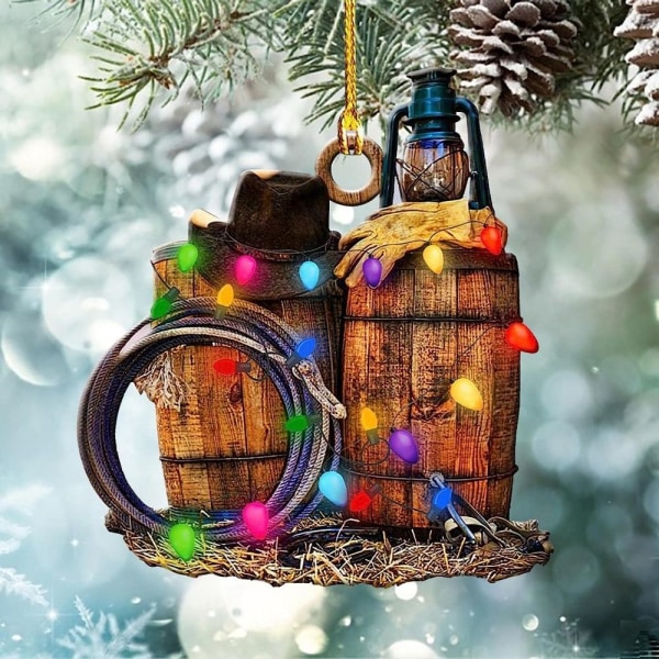 Hattu Saappaat Ornamentti Xmas Tree Riippuva kyltti B-3PCS B-3PCS B-3pcs