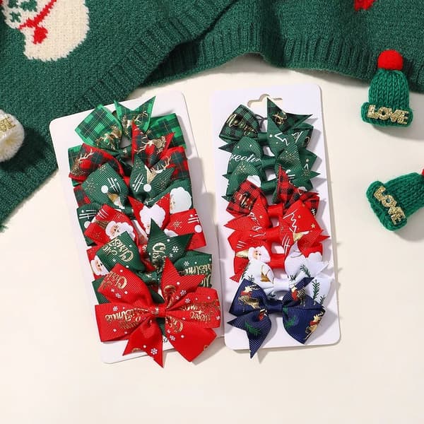 6/8st/ set Julrosetter Hårrosetter B-8PCS/ SET B-8PCS/ SET B-8pcs/set