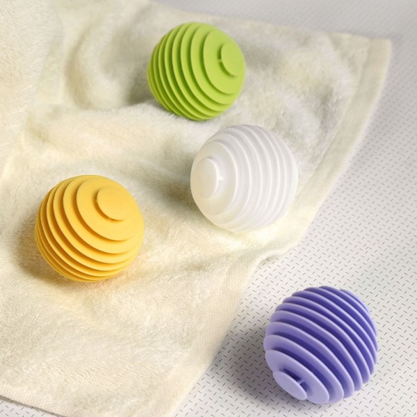 3 kpl Silicone Magic Laundry Balls Vaatteet Hiustenpuhdistustyökalu Yellow