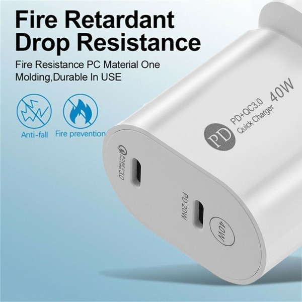 Snabbladdare Dual Port Plug SVART EU EU Black EU-EU