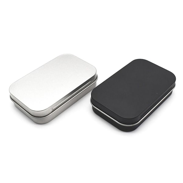 2kpl Flip Iron Box Small Box SILVER silver