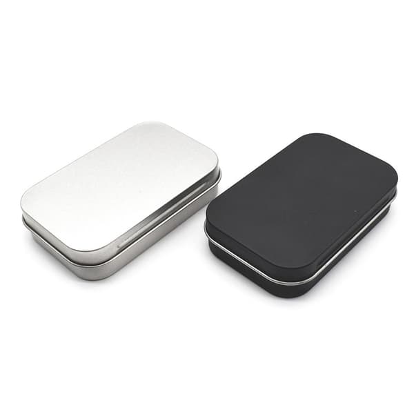 2ST Flip Iron Box Liten Box SVART black