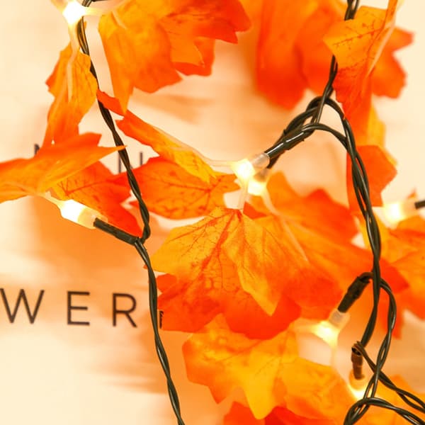 Solar Maple Leaf Light String LED Night Lights Färgad lampa Warm White