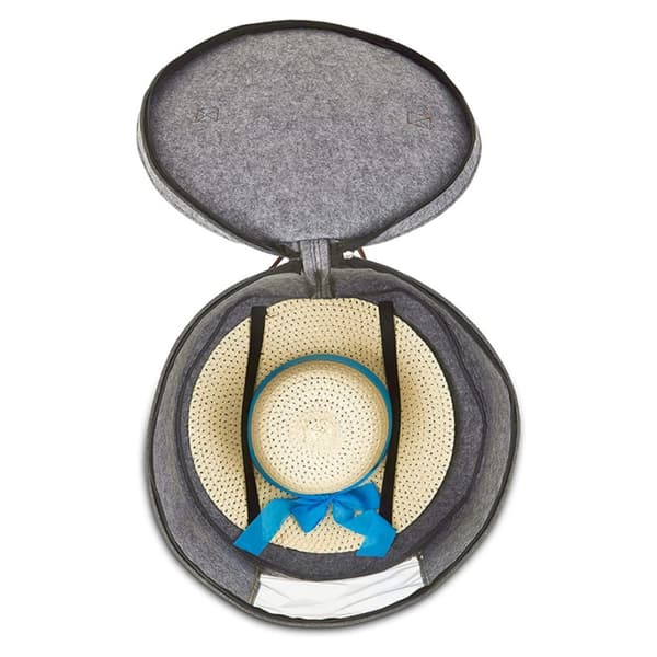 Filt Hat Box Hat Cases Hat Oppbevaringsbinger gray