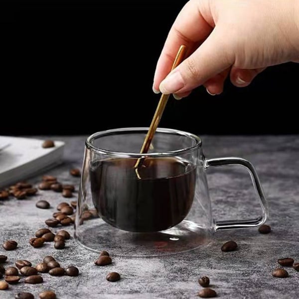 200 ml kaffe-tekopp dubbelglaskopp 2 2 2