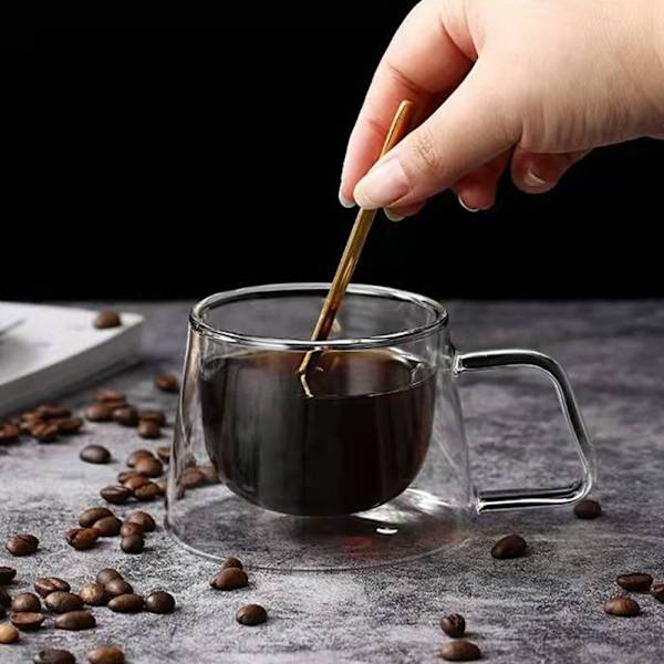 200 ml kaffetekopp dubbelglaskopp 1 1 1