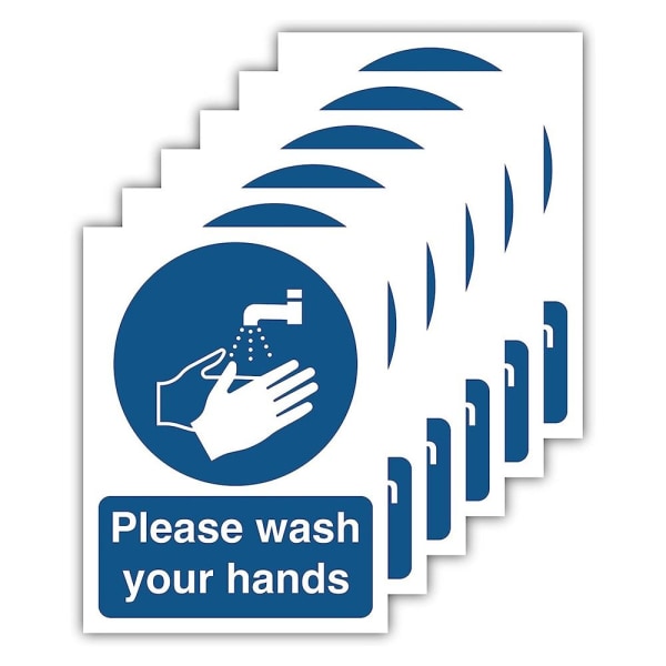 12 stk Vennligst vask hendene Sign Vinyl klistremerker Vask hendene 12pcs  11b0 | 12pcs | 12pcs | Fyndiq