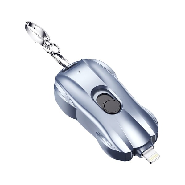 Bærbar Power Bank Nødoplader SØLV TIL IPHONE Silver for iPhone
