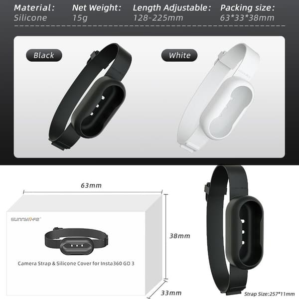 Håndkabelstrop Armbånd SORT Black
