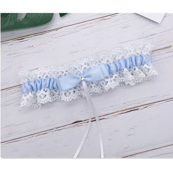 Spetsstrumpband Benring VIT white