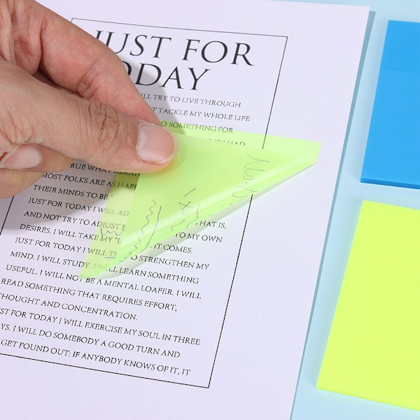 250 ark Memo Pad Transparent Sticky Notes Anteckningsblock