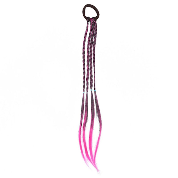 2stk Parykk Hestehale Parykk Hårfletter ROSE RØD ROSE RØD Rose Red