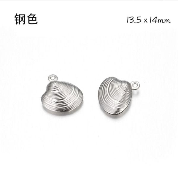 Shell anheng Clam Shell Charms Flat Runde Dingle Charms