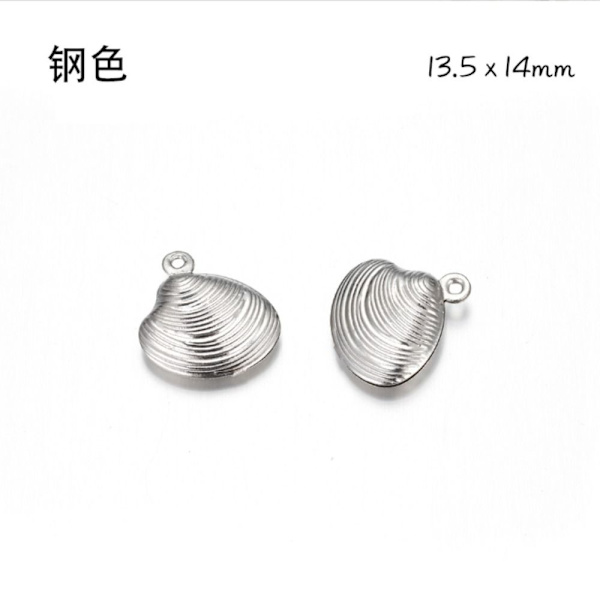 Shell Pendant Simpukka Shell Charms Flat Pyöreä Dangle Charms