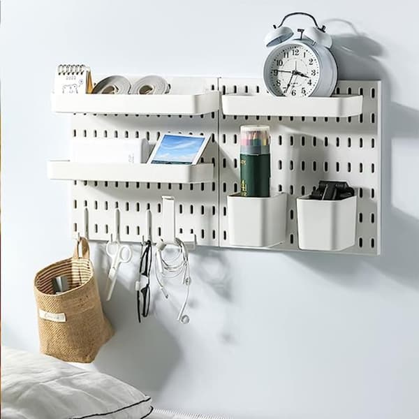 2 kpl Pegboard-alustoja Seinä-Pegboard-alustat Pegboard-tarvikkeet