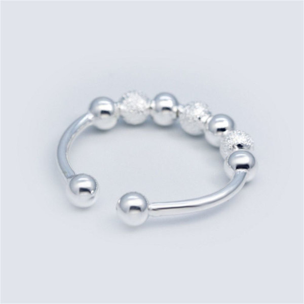 Fidget Perleringe Angst Ring SØLV silver
