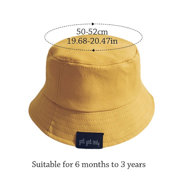 Kids Bucket Hat aurinkolippis CAP Yellow
