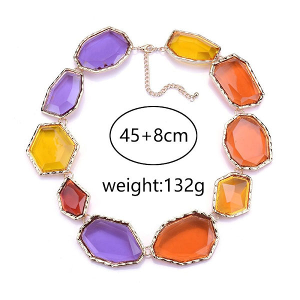 Geometrisk halskjede Choker MULTICOLOR A A Multicolor A-A