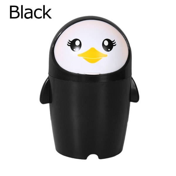 Desktop søppelbøtte Penguin søppelbøtte SVART Black