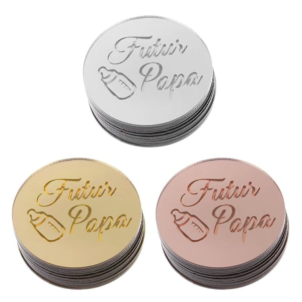 10stk Cake Top Flagg Cupcake Topper SØLV Silver