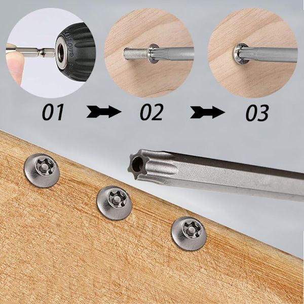 8kpl Torx-kantainen ruuvimeisselin set Magneettinen peukalointi