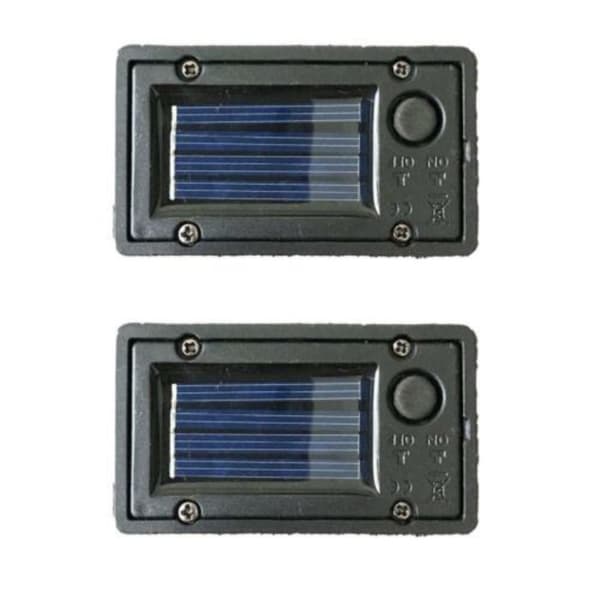 2 stk. solcellepanelbokser hagelykt VARMT HVITT Warm White