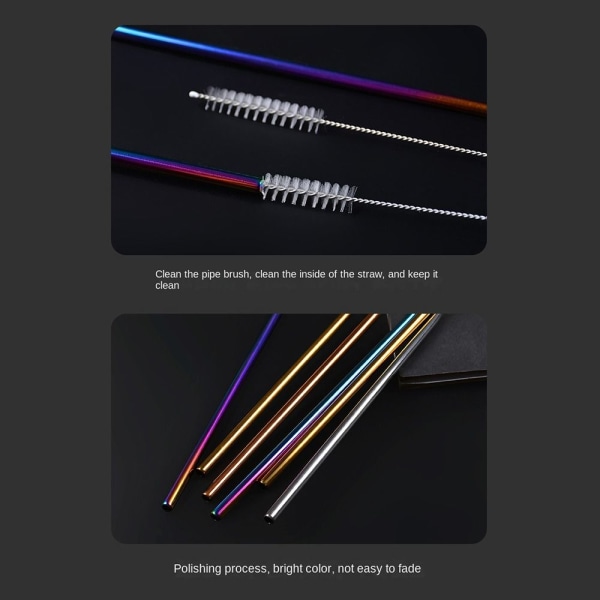 3/6ST Anti Wrinkle Straw Dricksug SILVER 3ST 3ST silver 3pcs-3pcs