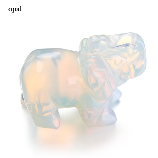 2" Crystal Elephant Healing Stone Figur OPAL