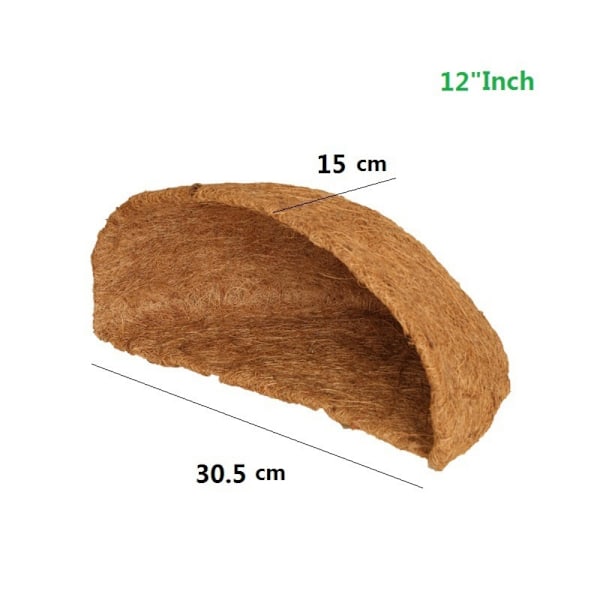 Hängande korgfoder Kokosnötsfoder 12 TUM 12 inches