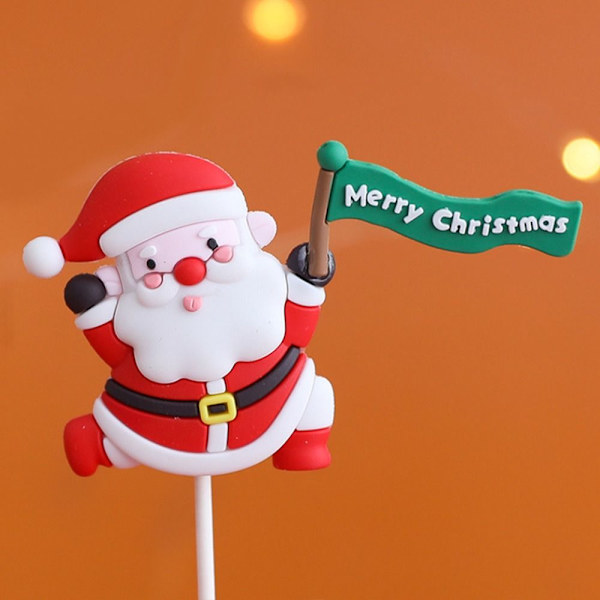 1/5 STK Christmas Cake Toppers Glædelig jul 5 5 5