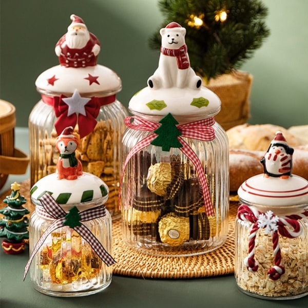 Säilytyspurkki Joulupukin karkkisäiliö JOULUKUUSI JOULU SChristmas Tree