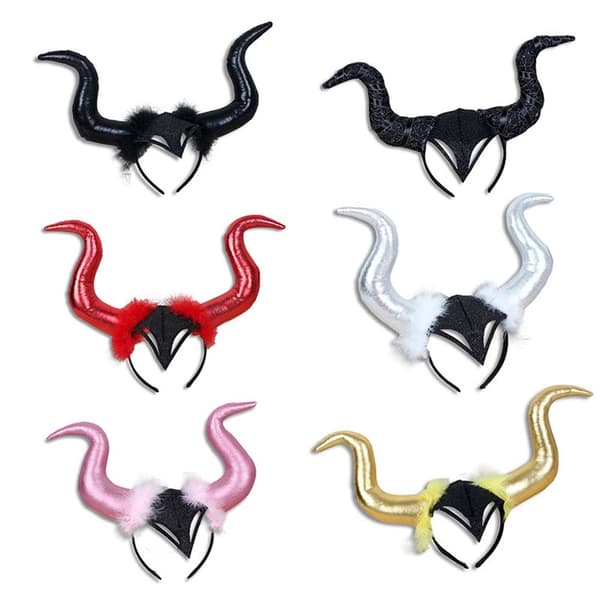 Devil Horns Pannband Cosplay Pannband SILVER silver