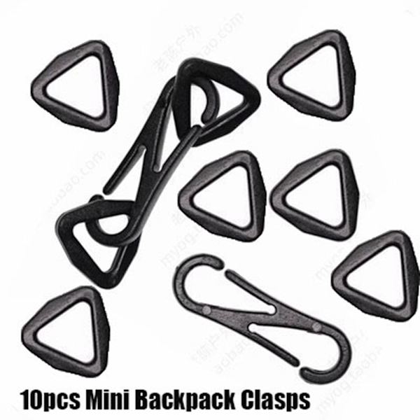 10 st Karbinhakar Ryggsäck Spännen TRIANGLE SHAPE TRIANGLE SHAPE Triangle Shape