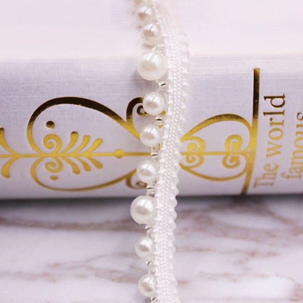 Håndsyet Pearl Pearl Braid Lace Ribbon 10 10