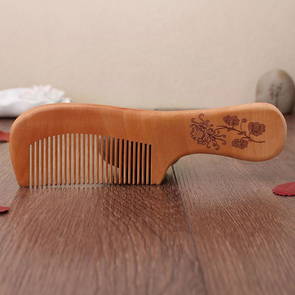 2 stk Peach Wood Comb Fine Tooth Comb 10 10 10