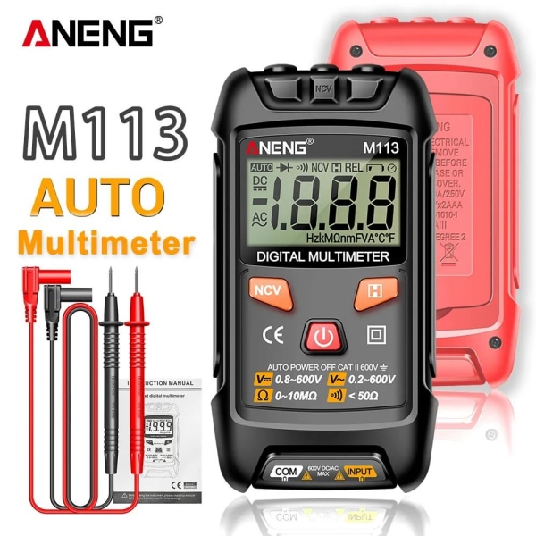 Digital Multimeter Spenningsmåler SORT Black