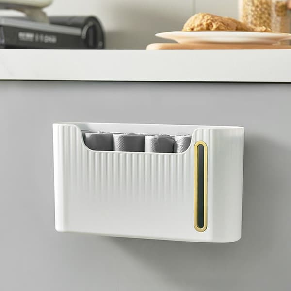 Søppelpose Organizer Avfallspose dispenser HVIT White