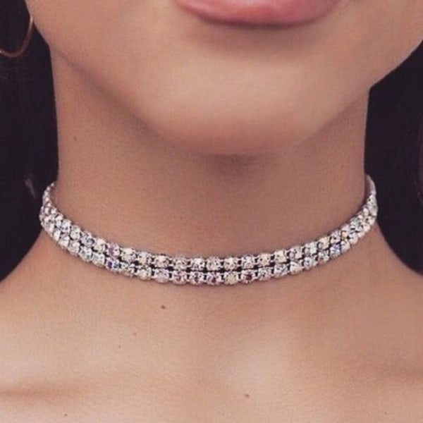 Dobbeltlags Halskjede Choker Halskjede Clavicle Chain