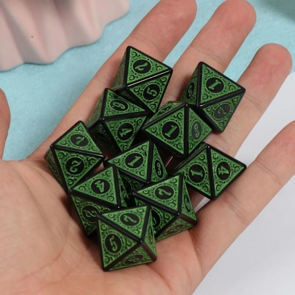 10 kpl set Noppapelit VIHREÄ green